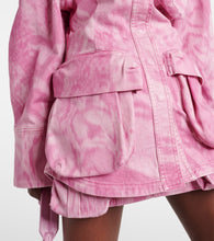 Blumarine Camouflage denim cargo jacket