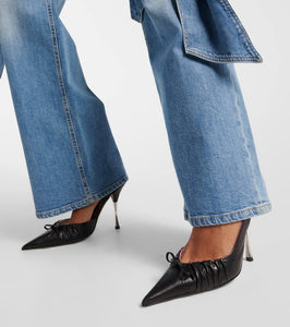 Blumarine Carla 105 leather slingback pumps