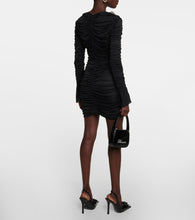 Blumarine Deep V-neck ruched minidress