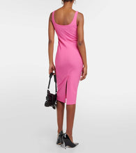Blumarine Embellished cutout jersey midi dress