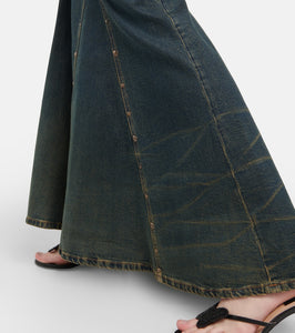 Blumarine Embellished denim gown