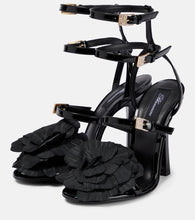 Blumarine Embellished patent leather sandals