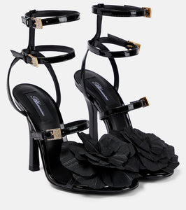 Blumarine Embellished patent leather sandals