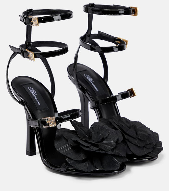 Blumarine Embellished patent leather sandals