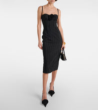 Blumarine Floral-appliqu√É¬© strapless midi dress