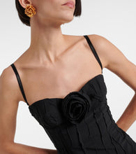 Blumarine Floral-appliqu√É¬© strapless midi dress