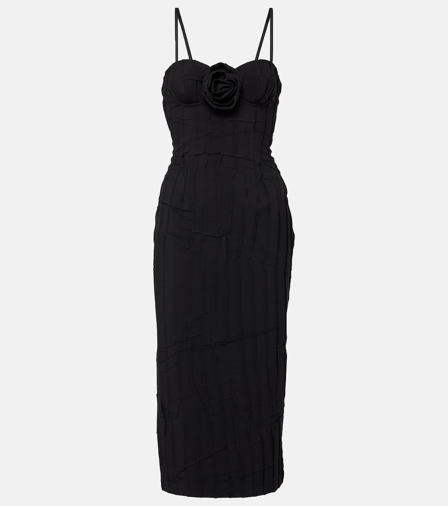 Blumarine Floral-appliqu√É¬© strapless midi dress. Blumarine 花卉贴花无肩带中长连衣裙