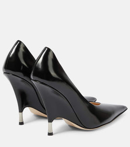 Blumarine Godiva leather pumps