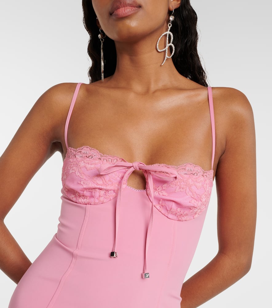 Blumarine Lace-trimmed minidress