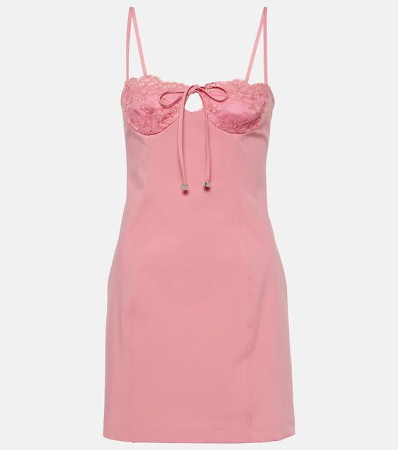 Blumarine Lace-trimmed minidress
