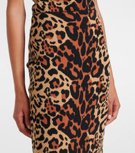 Blumarine Leo leopard-print jacquard pencil skirt