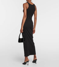 Blumarine Logo cotton-blend maxi dress