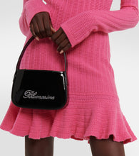 Blumarine Off-shoulder ruffled wool minidress