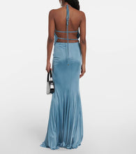 Blumarine Open-back satin gown