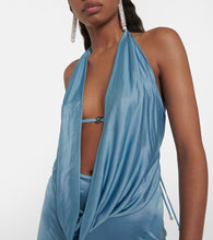 Blumarine Open-back satin gown