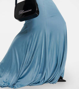 Blumarine Open-back satin gown