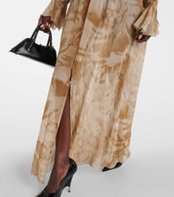 Blumarine Printed ruched maxi dress