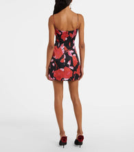 Blumarine Printed satin minidress