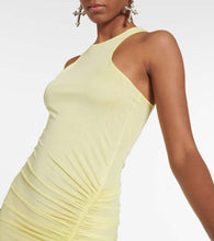 Blumarine Ruched corsage jersey midi dress