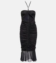 Blumarine Ruched jersey midi dress. Blumarine 褶饰平纹针织中长连衣裙
