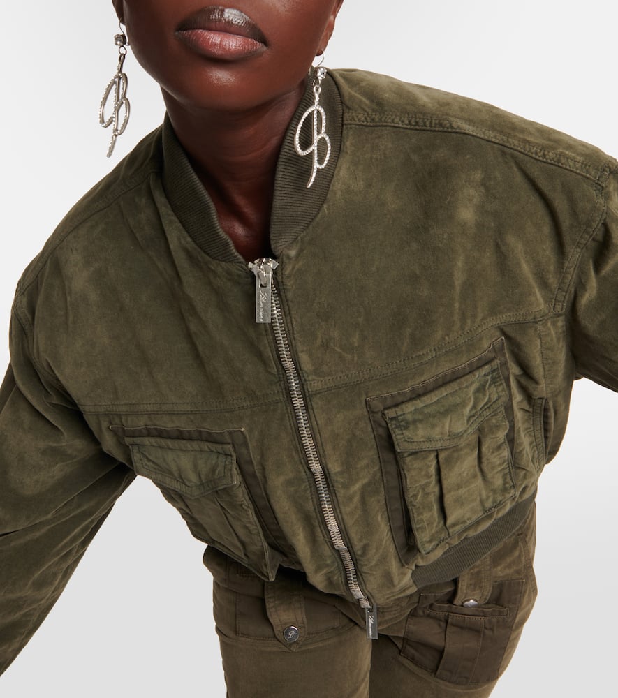 Blumarine Velvet bomber jacket