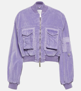 Blumarine Velvet bomber jacket