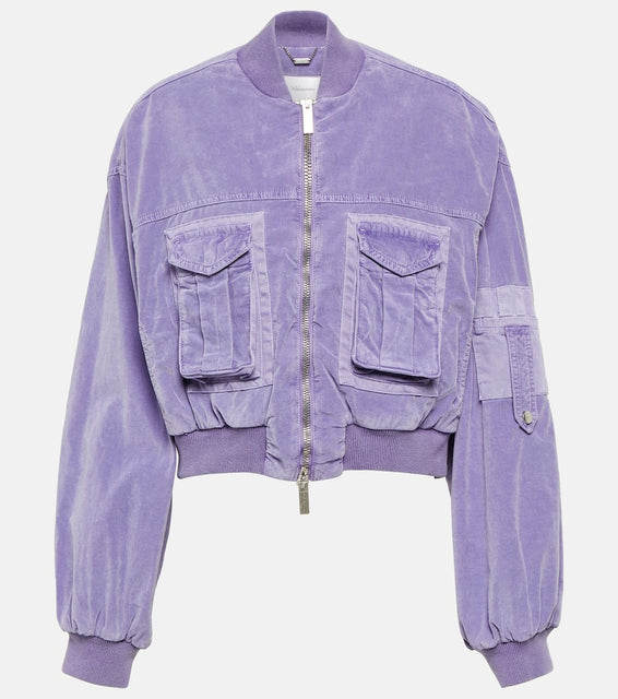 Blumarine Velvet bomber jacket