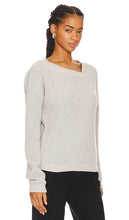 Bobi Asymmetric Neck Sweater in Light Grey