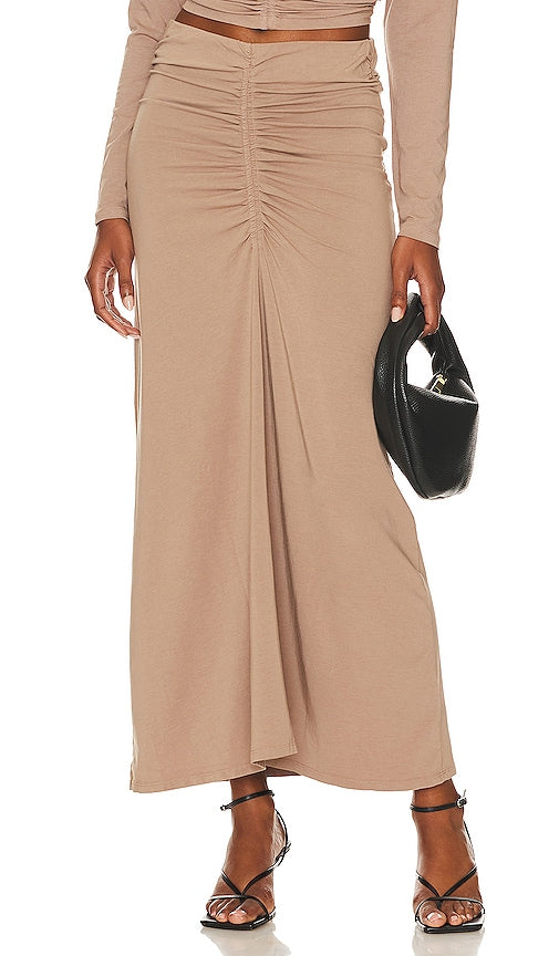 Bobi Flowy Skirt in Tan - Jupe fluide Bobi en beige - 棕褐色 Bobi 飘逸半身裙 - Bobi Flowy Rock in Hellbraun - Bobi 플로위 스커트 - Gonna Bobi Flowy color marrone chiaro