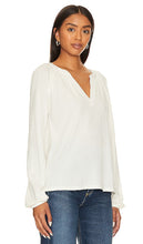 Bobi Long Sleeve Blouse Tee in Cream