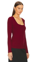 Bobi Long Sleeve Top in Burgundy