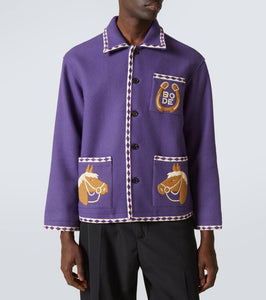 Bode Bronco embroidered wool jacket