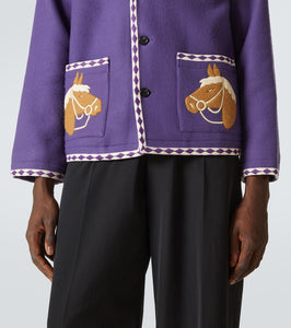 Bode Bronco embroidered wool jacket