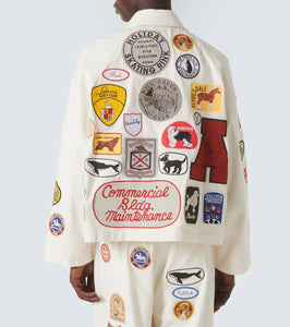 Bode Cambridge patch-appliqu√É¬© cotton canvas jacket