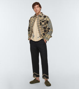 Bode Corduroy Nine Patch Quilt jacket