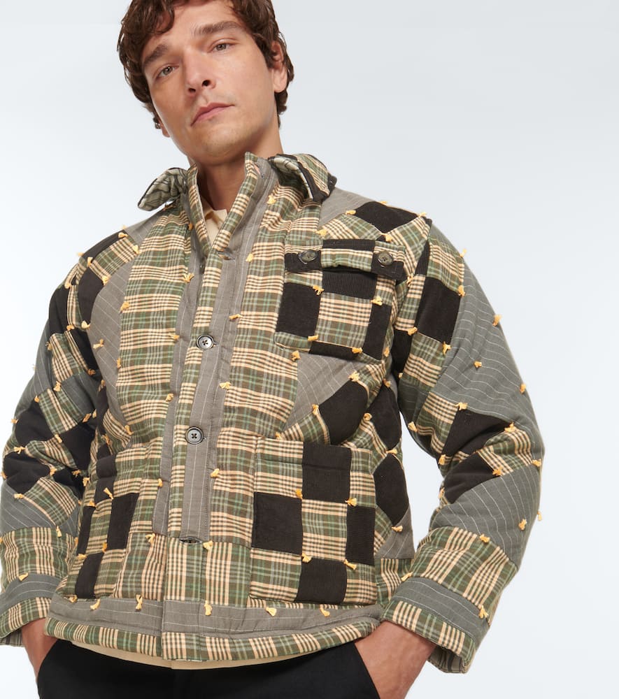 Bode Corduroy Nine Patch Quilt jacket