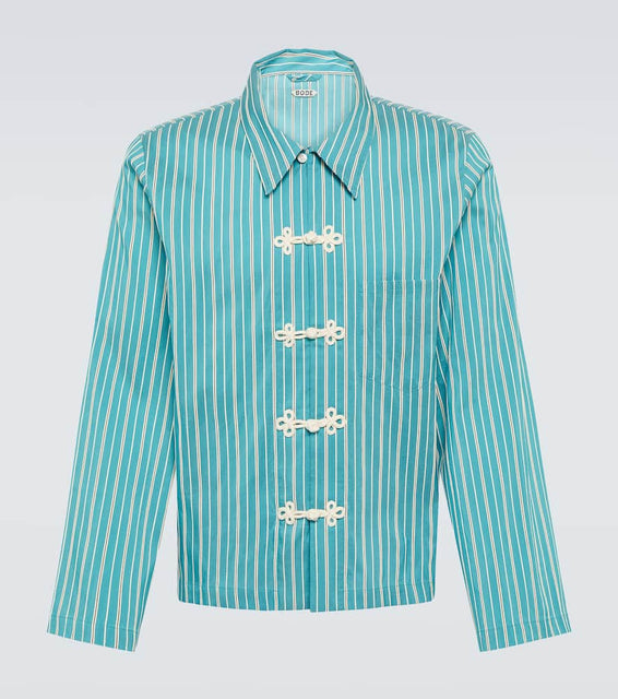 Bode Shore Stripe cotton-blend shirt