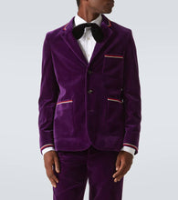 Bode Showcase cotton velvet suit jacket