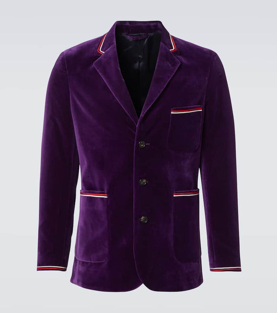 Bode Showcase cotton velvet suit jacket