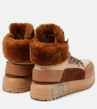 Bogner Antwerp leather and shearling lace-up boots