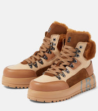 Bogner Antwerp leather and shearling lace-up boots