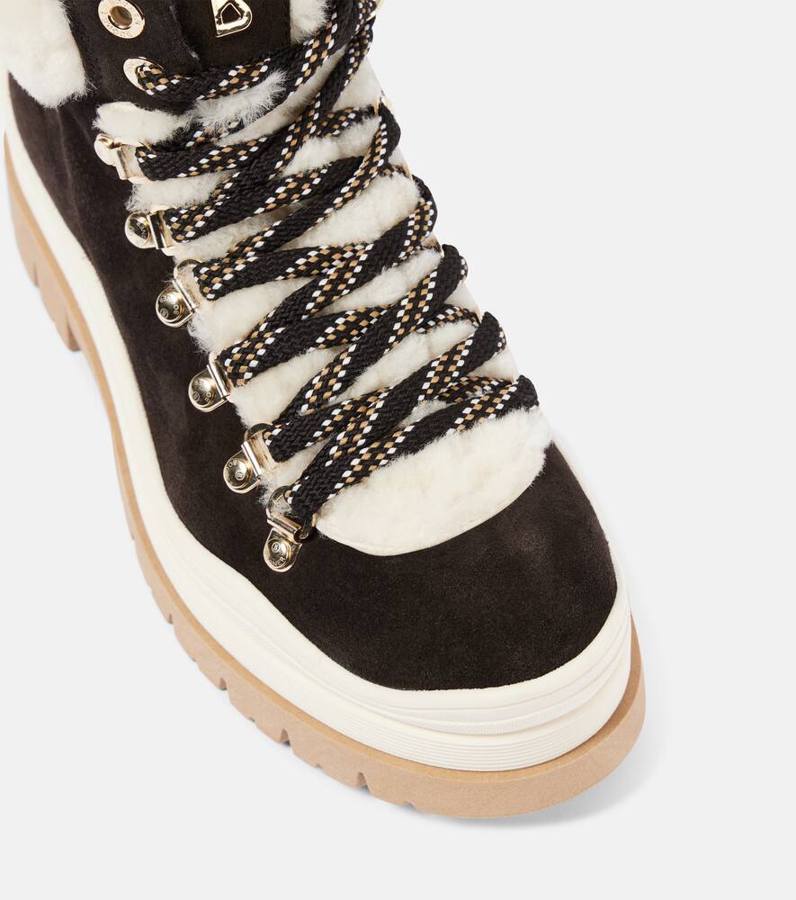 Bogner Arosa shearling-lined suede lace-up boots
