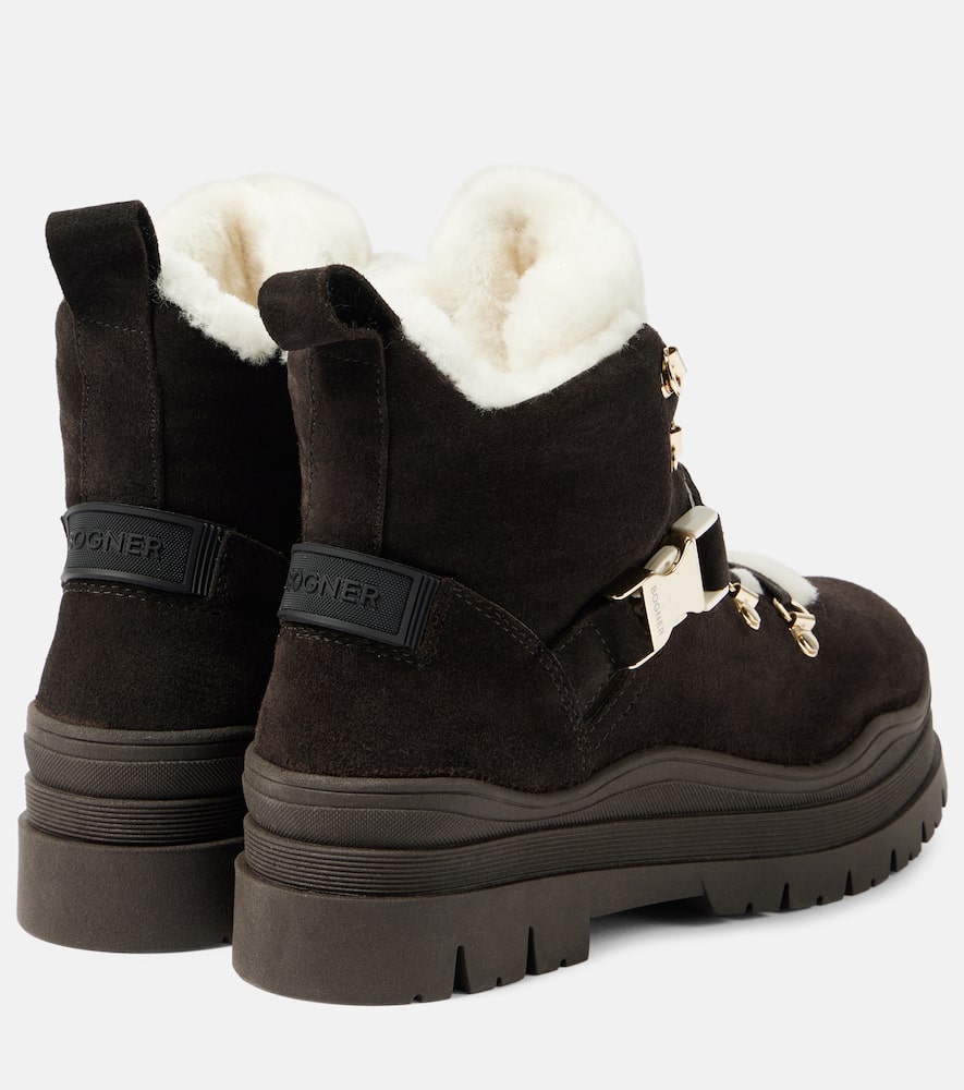 Bogner Arosa shearling-trimmed suede ankle boots