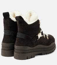 Bogner Arosa shearling-trimmed suede ankle boots