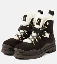 Bogner Arosa shearling-trimmed suede ankle boots