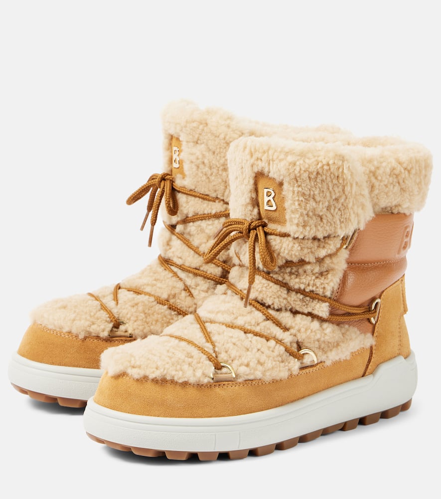 Bogner Chamonix S 10 shearling-trimmed snow boots
