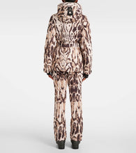 Bogner Ellya leopard-print belted ski jacket