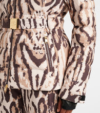 Bogner Ellya leopard-print belted ski jacket