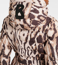 Bogner Ellya leopard-print belted ski jacket