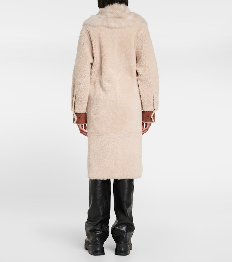 Bogner Gritt suede-trimmed shearling coat